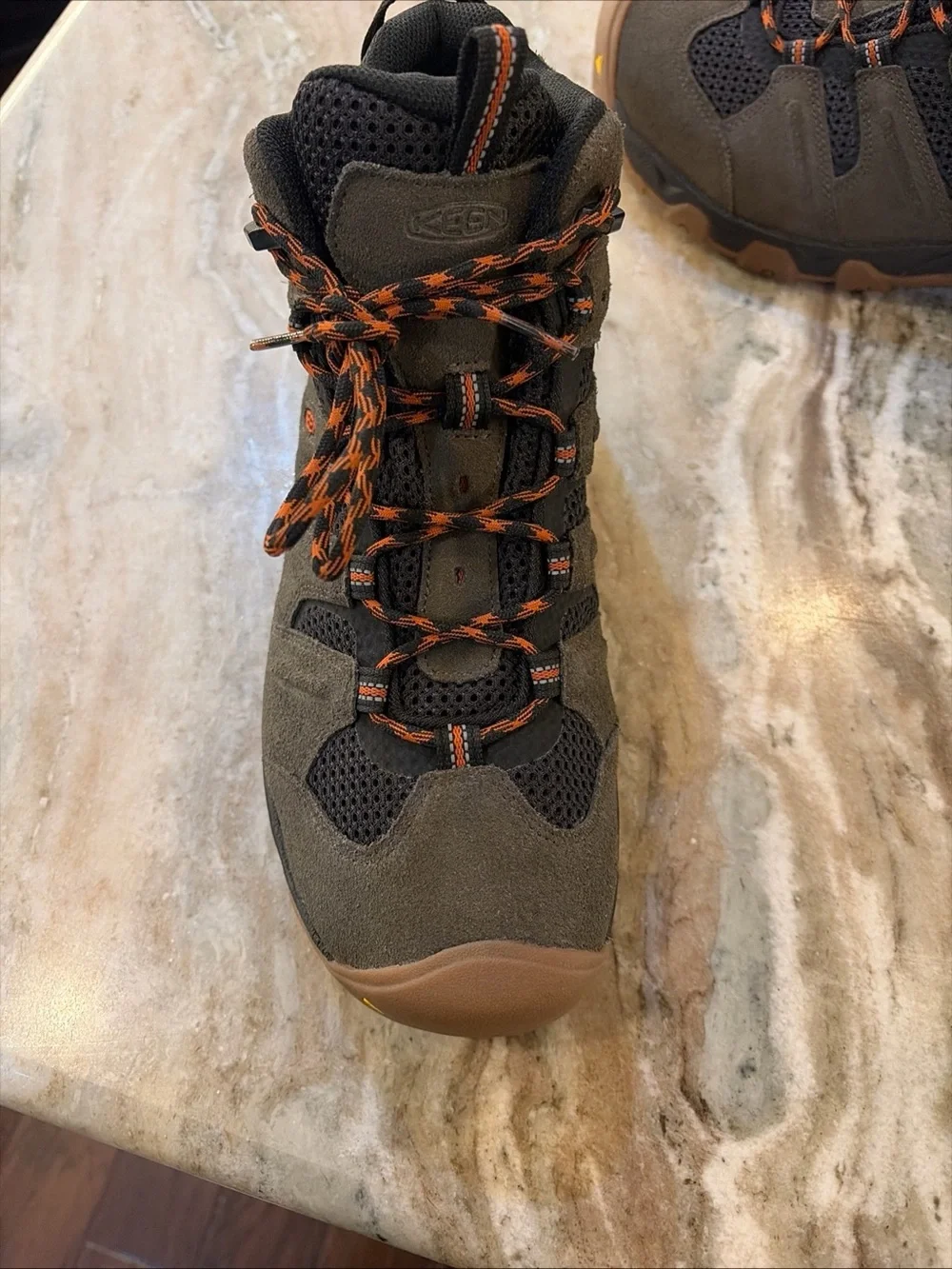 Keen Men's Brown and Orange Mid-Height Hiking Boots SZ 11.5US. NWOT